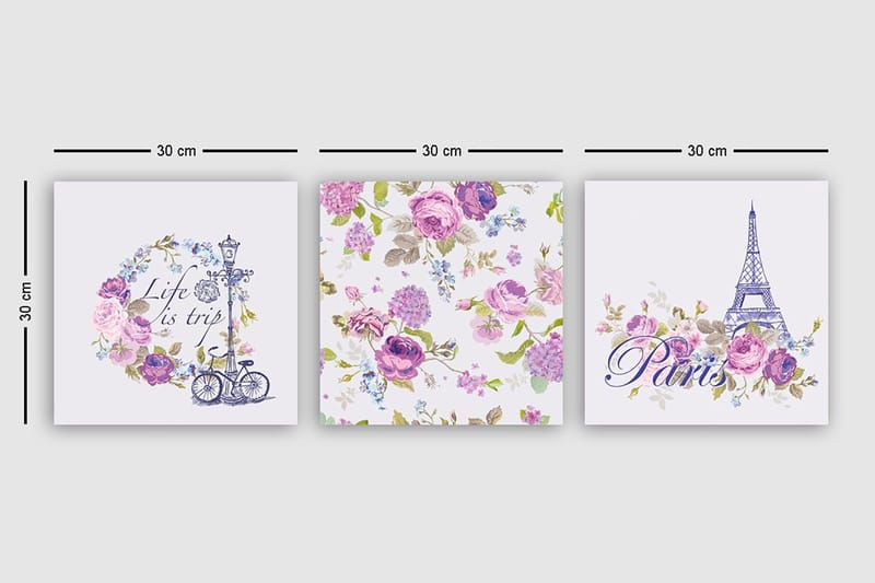 Fototapet VP Spanien 3 stk Flerfarvet - 33x03 cm - Boligtilbehør - Billeder & kunst - Billeder på lærred