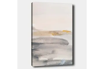 Lærred 70x100 cm - Abstrakt landskab med bløde farveovergange - Grå / Beige / Lyseblå - Boligtilbehør - Billeder & kunst - Billeder på lærred