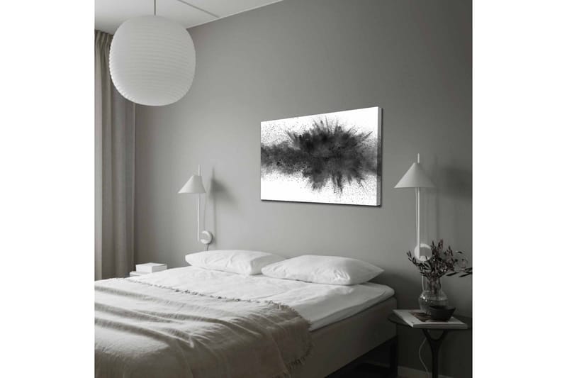 Lærredsbillede - Abstrakt eksplosion af sort blæk - Sort / Grå - Boligtilbehør - Billeder & kunst - Billeder på lærred