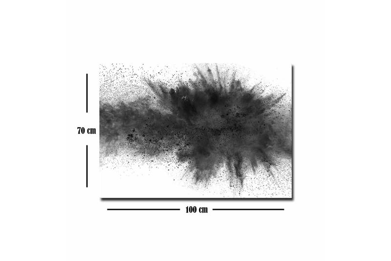 Lærredsbillede - Abstrakt eksplosion af sort blæk - Sort / Grå - Boligtilbehør - Billeder & kunst - Billeder på lærred