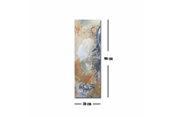 Lærredsbillede - Abstrakt komposition med bløde former og nuancer - Lysegrå / Beige / Blå - Boligtilbehør - Billeder & kunst - Billeder på lærred