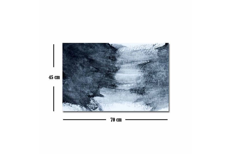 Lærredsbillede - Abstrakt komposition med mørke og lyse nuancer - Mørkeblå / Hvid / Grå - Boligtilbehør - Billeder & kunst - Billeder på lærred