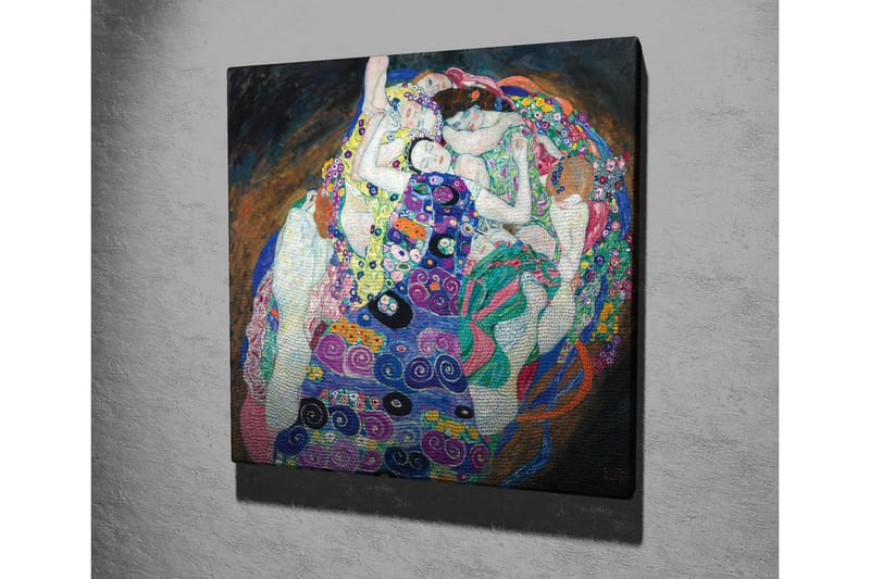 Lærredstryk - Intim fællesskab mellem flere kvinder i en farverig omfavnelse - Grøn / Lilla / Lyserød - Boligtilbehør - Billeder & kunst - Billeder på lærred