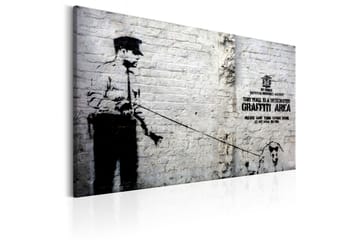 Maler Graffiti-område (Politi og en hund) af Banksy 120x80
