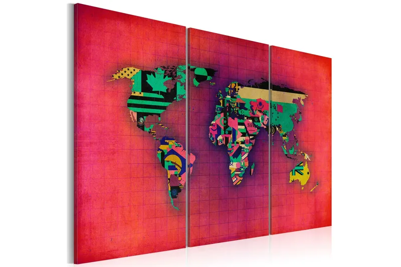 Maleri Verden er min Triptyk 90x60, Artgeist sp. z o. o.