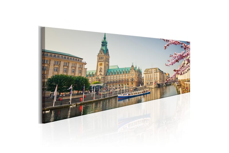 Maling Hamborg rådhus 150x50 - Artgeist sp. z o. o. - Boligtilbehør - Billeder & kunst - Billeder på lærred