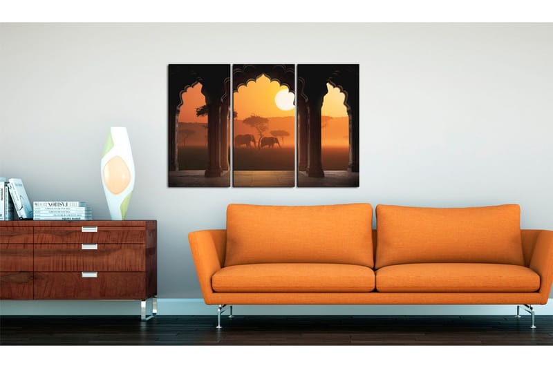 Picture Den rolige afrikanske triptyk 90x60 - Artgeist sp. z o. o. - Boligtilbehør - Billeder & kunst - Billeder på lærred