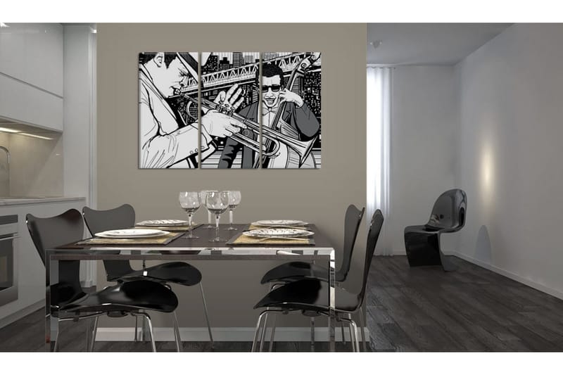 Picture Jazz-koncert New York-skyskrabere 90x60, Artgeist sp. z o. o.
