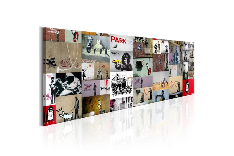 Tavla Art of Collage: Banksy II 120x40, undefined