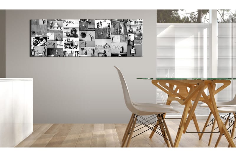 Tavla Banksy: Graffiti Collage II 120x40 - Boligtilbehør - Billeder & kunst - Billeder på lærred