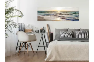 Tavla Calm Waves (1 Part) Narrow Grey 150x50 - Boligtilbehør - Billeder & kunst - Billeder på lærred