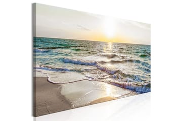 Tavla Calm Waves (1 Part) Narrow Grey 150x50 - Boligtilbehør - Billeder & kunst - Billeder på lærred