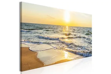 Tavla Calm Waves (1 Part) Narrow Golden 120x40 - Boligtilbehør - Billeder & kunst - Billeder på lærred