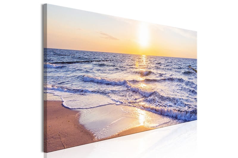 Tavla Calm Waves (1 Part) Narrow Brown 120x40 - Boligtilbehør - Billeder & kunst - Billeder på lærred