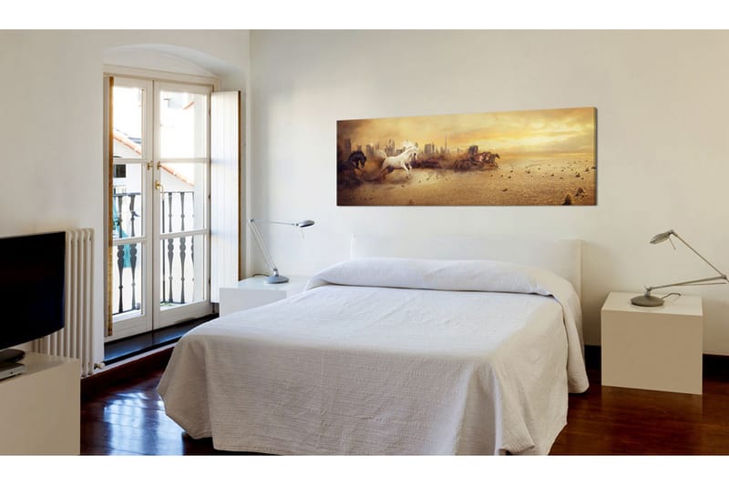 Tavla City Of Stallions 135x45 cm - Boligtilbehør - Billeder & kunst - Billeder på lærred