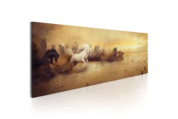 Tavla City Of Stallions 135x45 cm - Boligtilbehør - Billeder & kunst - Billeder på lærred