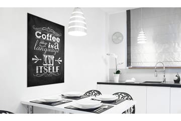 Tavla Coffee Language VALUE_MISSING_3 80x120 - Boligtilbehør - Billeder & kunst - Billeder på lærred