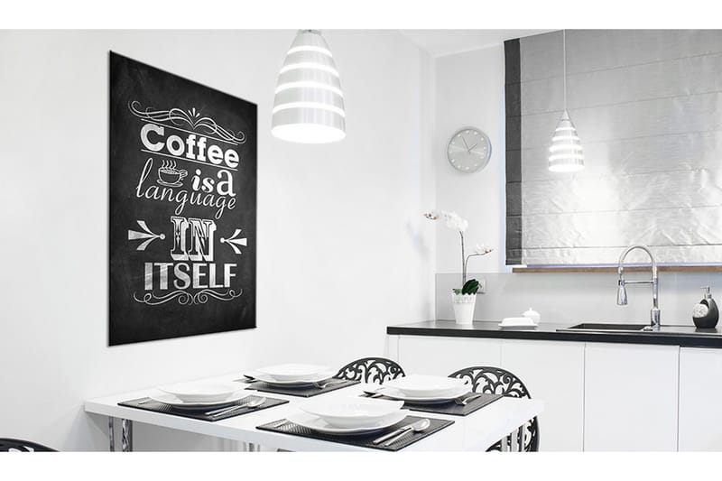 Tavla Coffee Language VALUE_MISSING_3 80x120 - Boligtilbehør - Billeder & kunst - Billeder på lærred
