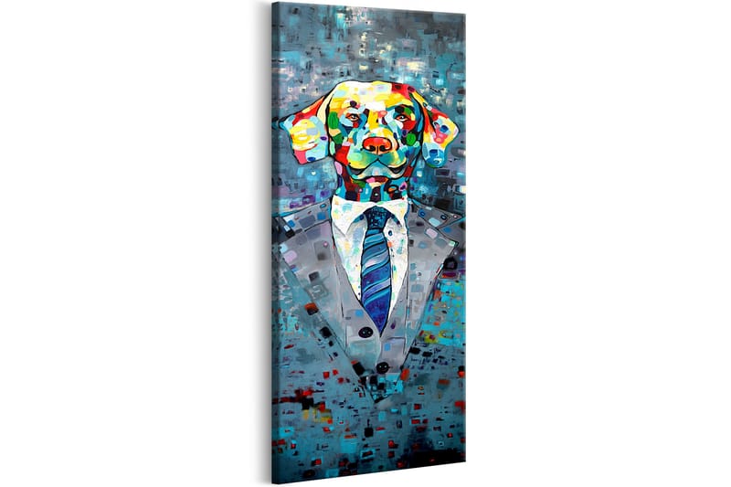 Tavla Dog in a Suit 40x120 - Boligtilbehør - Billeder & kunst - Billeder på lærred