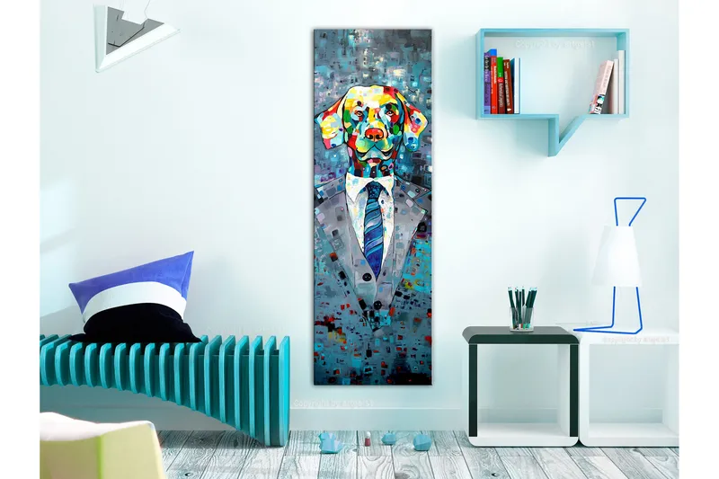 Tavla Dog in a Suit 40x120, undefined