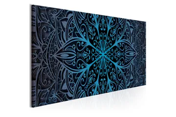 Tavla Feathers (1 Part) Blue Narrow 150x50 - Boligtilbehør - Billeder & kunst - Billeder på lærred