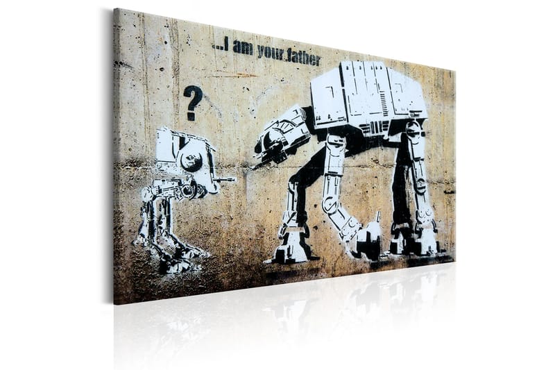 Tavla I Am Your Father by Banksy 120x80 - Boligtilbehør - Billeder & kunst - Billeder på lærred