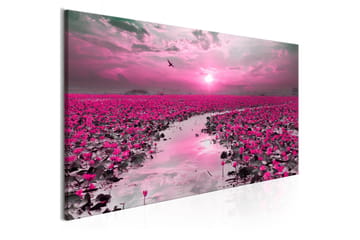 Tavla Lilies and Sunset (1 Part) Narrow 120x40 - Boligtilbehør - Billeder & kunst - Billeder på lærred
