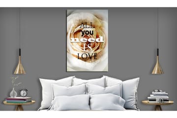 Tavla Love Rose 80x120 VALUE_MISSING_1 - Boligtilbehør - Billeder & kunst - Billeder på lærred