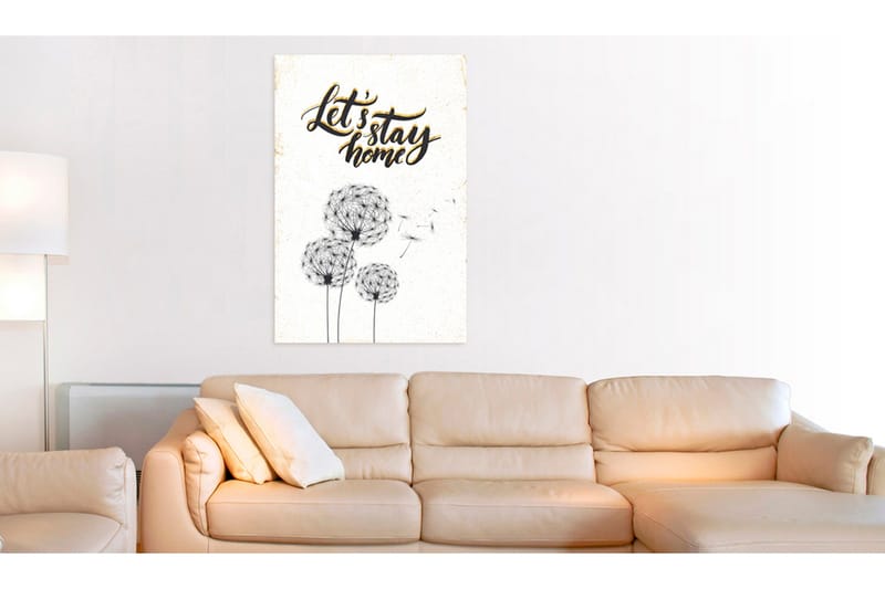 Tavla My Home: Let's stay home 80x120 VALUE_MISSING_1 - Boligtilbehør - Billeder & kunst - Billeder på lærred