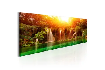 Tavla Nature: Magnificent Waterfall 120x40 - Boligtilbehør - Billeder & kunst - Billeder på lærred