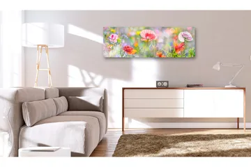 Tavla Rainbow of Morning Poppies 135x45 - Boligtilbehør - Billeder & kunst - Billeder på lærred