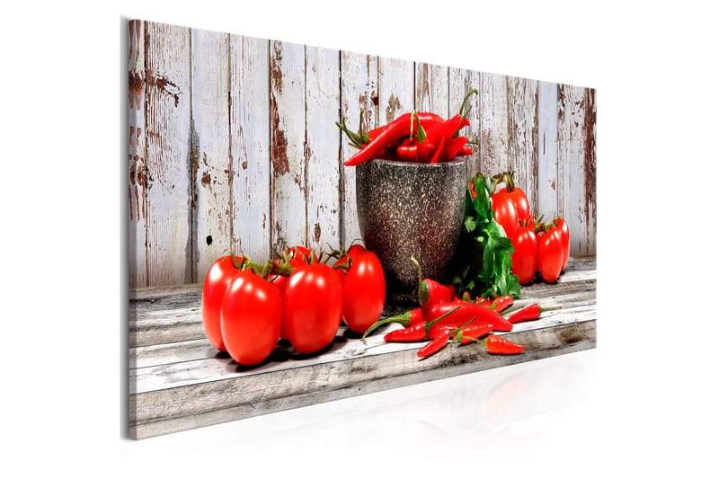 Tavla Red Vegetables (1 Part) Wood Narrow 135x45 - Boligtilbehør - Billeder & kunst - Billeder på lærred