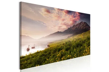 Tavla Sayram Lake (1 Part) Narrow 135x45 - Boligtilbehør - Billeder & kunst - Billeder på lærred