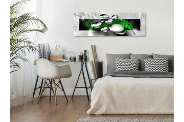 Tavla Shiny Stones (1 Part) Narrow Green 120x40 - Boligtilbehør - Billeder & kunst - Billeder på lærred