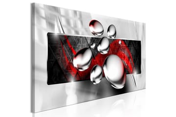 Tavla Shiny Stones (1 Part) Narrow Red 150x50 - Boligtilbehør - Billeder & kunst - Billeder på lærred