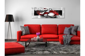 Tavla Shiny Stones (1 Part) Narrow Red 150x50 - Boligtilbehør - Billeder & kunst - Billeder på lærred