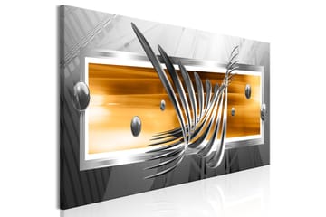 Tavla Silver Wings (1 Part) Narrow Orange 150x50 - Boligtilbehør - Billeder & kunst - Billeder på lærred