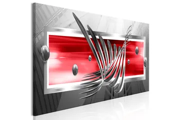 Tavla Silver Wings (1 Part) Narrow Red 120x40 - Boligtilbehør - Billeder & kunst - Billeder på lærred