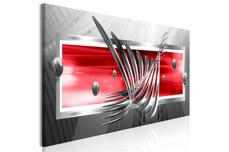 Tavla Silver Wings (1 Part) Narrow Red 120x40 - Boligtilbehør - Billeder & kunst - Billeder på lærred