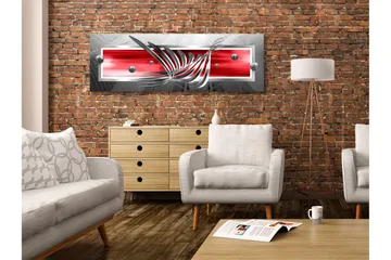 Tavla Silver Wings (1 Part) Narrow Red 120x40 - Boligtilbehør - Billeder & kunst - Billeder på lærred