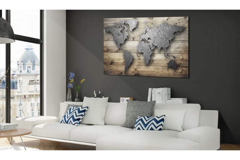 Tavla Silver World 90x60, undefined