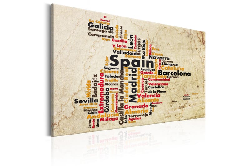 Tavla Spanish Cities (ES) 120x80 - Boligtilbehør - Billeder & kunst - Billeder på lærred