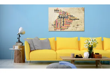 Tavla Spanish Cities (ES) 90x60 - Boligtilbehør - Billeder & kunst - Billeder på lærred