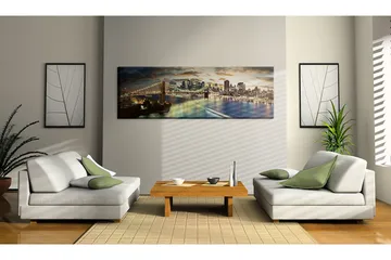 Tavla The East River At Night 135x45 cm - Boligtilbehør - Billeder & kunst - Billeder på lærred