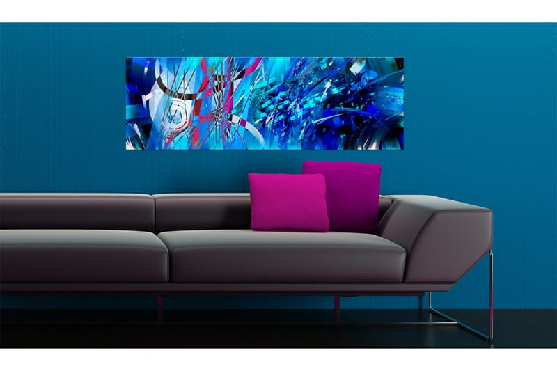 Tavla Turquoise Regn 135x45 cm - Boligtilbehør - Billeder & kunst - Billeder på lærred