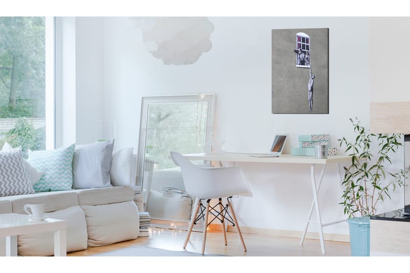 Tavla Well Hung Lover By Banksy 80x120 cm - Boligtilbehør - Billeder & kunst - Billeder på lærred
