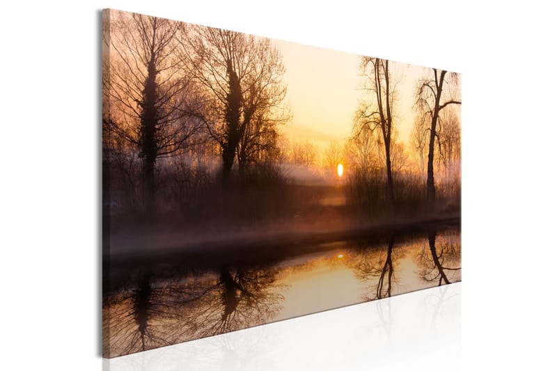 Tavla Winter Sunset (1 Part) Narrow 120x40 - Boligtilbehør - Billeder & kunst - Billeder på lærred