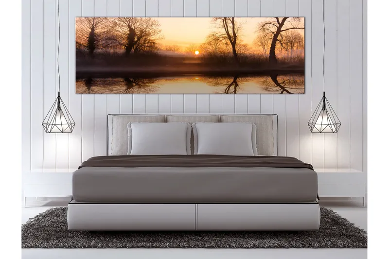 Tavla Winter Sunset (1 Part) Narrow 120x40, undefined