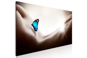 Tavla Woman and Butterfly (1 Part) Narrow 135x45 - Boligtilbehør - Billeder & kunst - Billeder på lærred