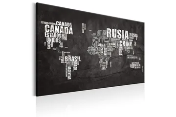 Tavla World Map: Spanish Geography (ES) 120x80 - Boligtilbehør - Billeder & kunst - Billeder på lærred